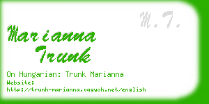 marianna trunk business card